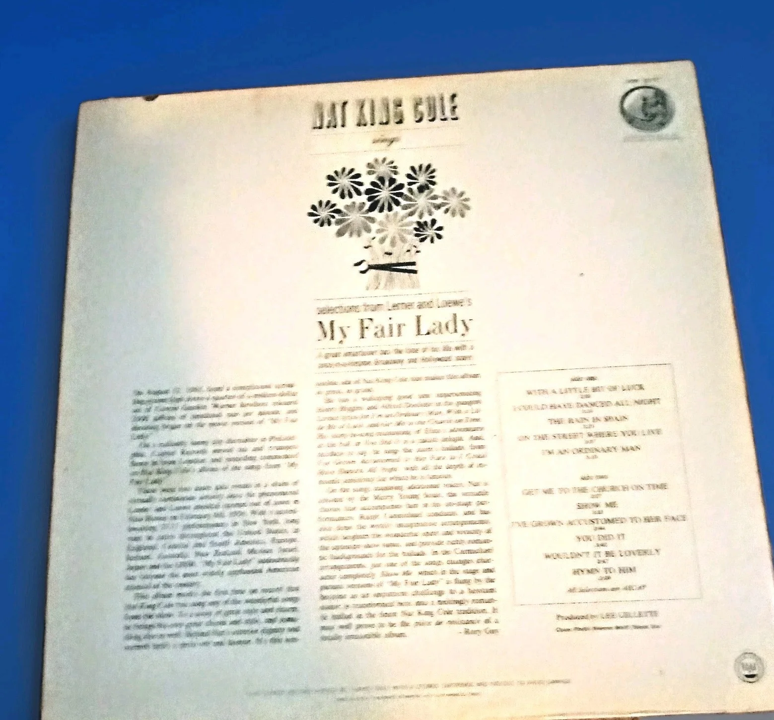 Nat King Cole Autographed"My Fair Lady" LP.. JSA, image 2