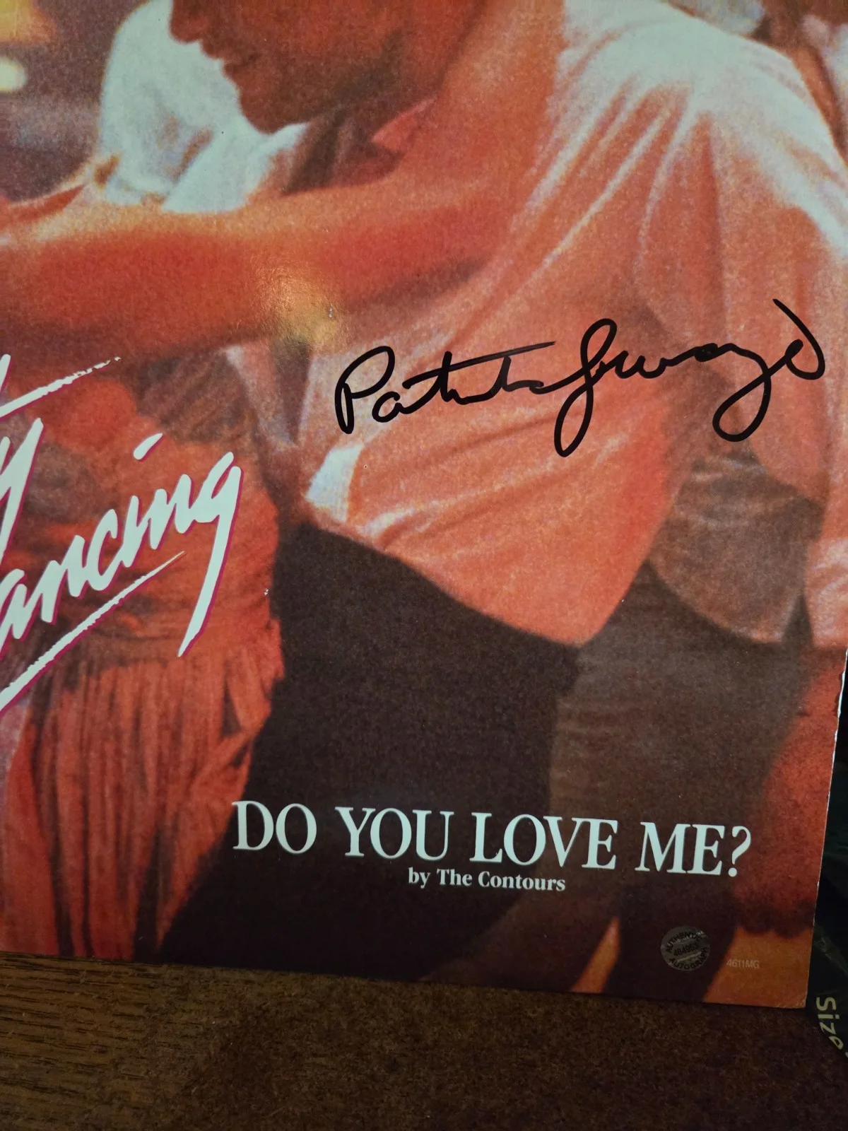 PATRICK SWAYZE signed"DIRTY DANCING" album VINYL lp COA free shipping, image 2