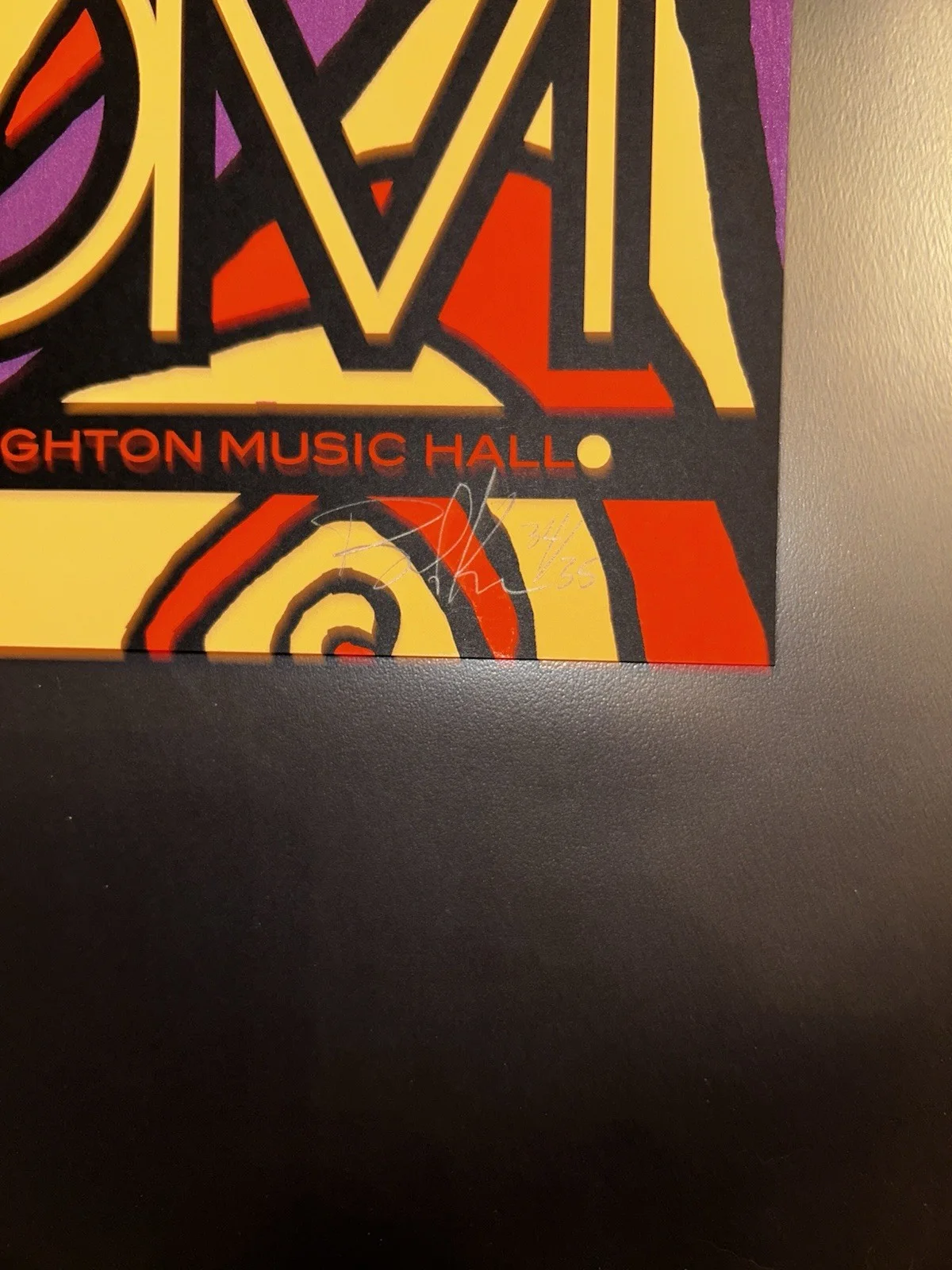 RNDM (Jeff Ament) Boston Poster 2016 AP Signed & # by Brad Klausen Not Pearl Jam, image 5