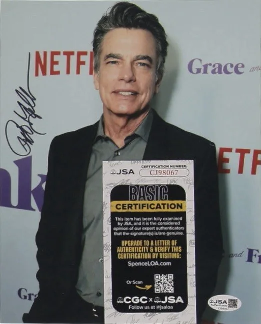 Peter Gallagher — Peter Gallagher Autographed Grace & Frankie 8x10 JSA COA Nick Skolka TV Netflix!, изображение 2