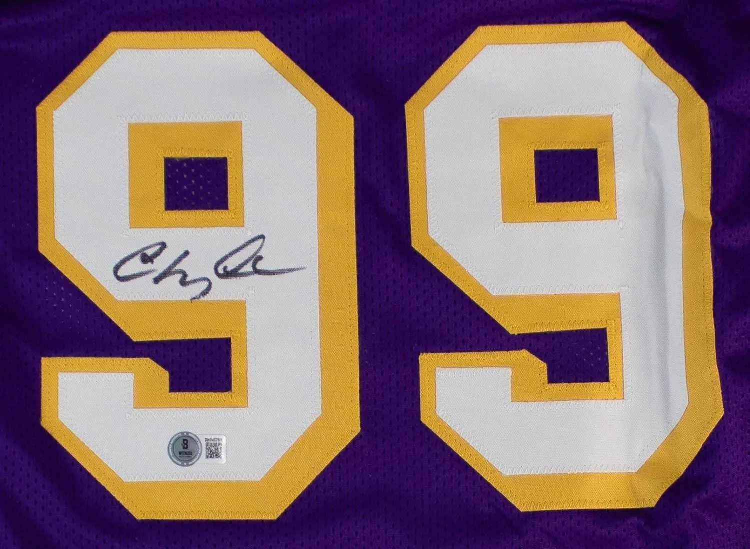 Chevy Chase — Chevy Chase Signed / Autographed Fletch Lakers Purple Jersey Beckett COA, image 2