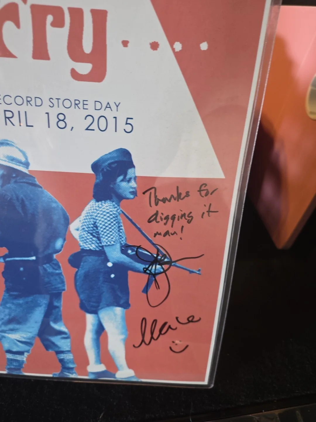 Signed Freedom Fry Record Store Day 2015 Fingerprints Concert Poster Rare, изображение 2