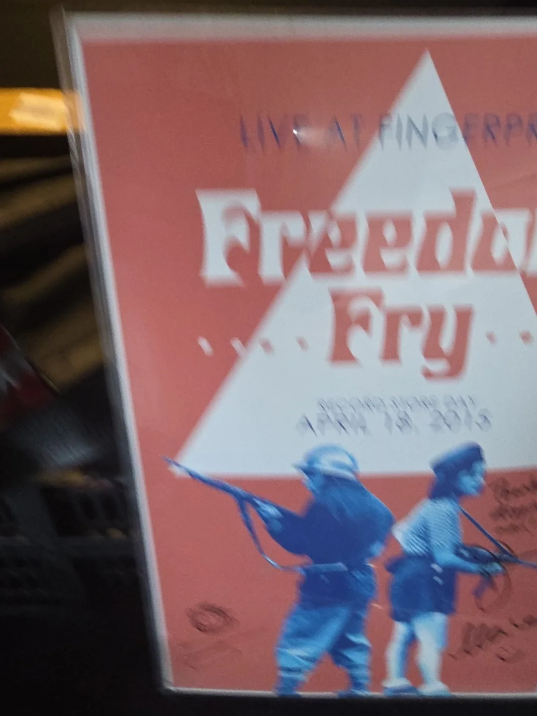 Signed Freedom Fry Record Store Day 2015 Fingerprints Concert Poster Rare, изображение 5