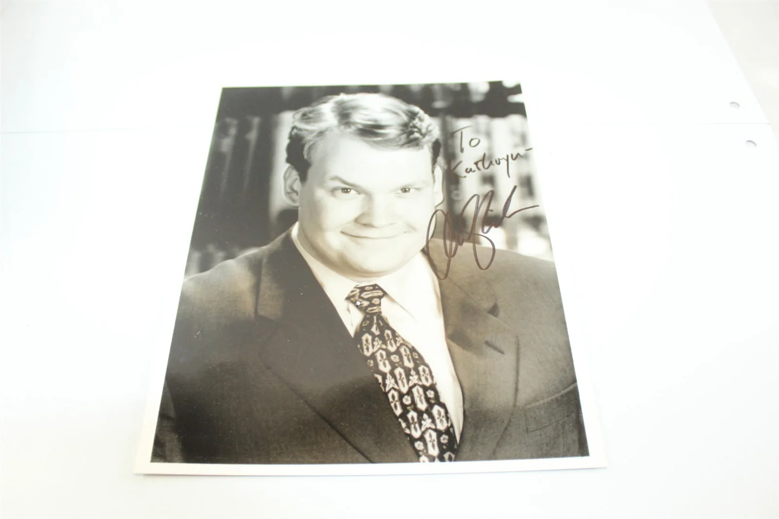 Andy Richter — Autographed Photo Black & White Of Andy Richter Late Night 8x10