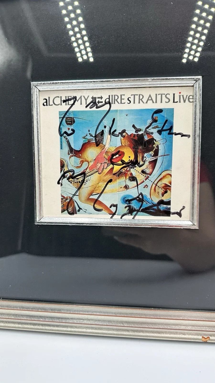 DIRE STRAITS Fully Signed Alchemy Live Framed Album Autographed Knopfler Illsley, image 2