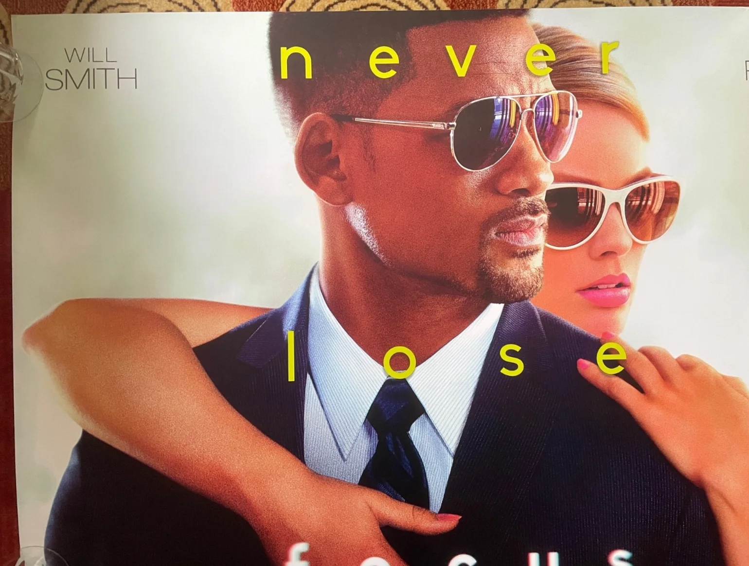 FOCUS (2015) UK Quad Movie Film Poster Margot Robbie, Will Smith, изображение 2