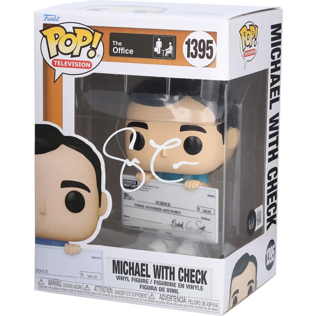 Steve Carell Signed Funko Pop Autograph The Office BAS COA, image 2