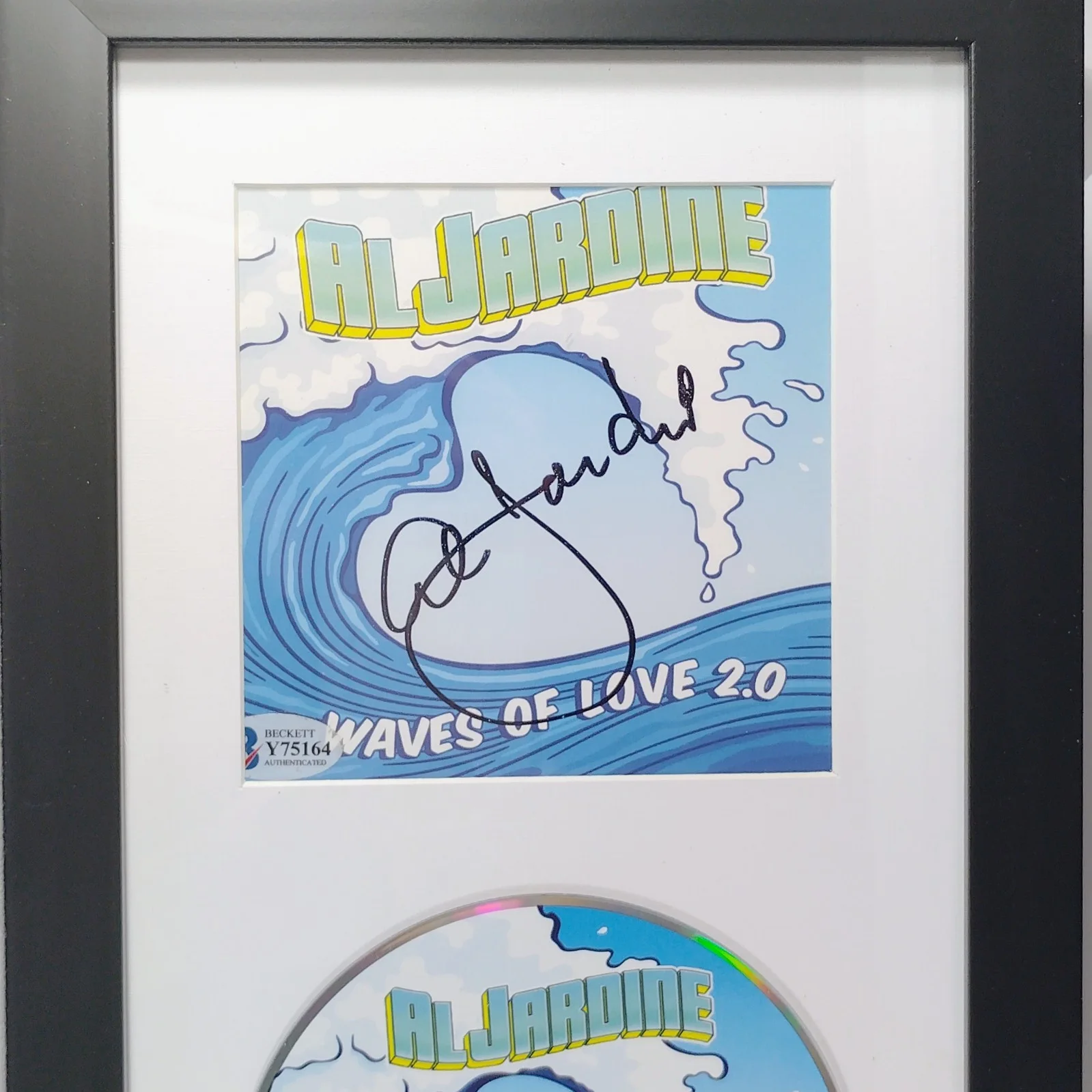 Al Jardine — Al Jardine Signed Waves Of Love CD Cover Framed Beach Boys Beckett BAS COA Music, изображение 2
