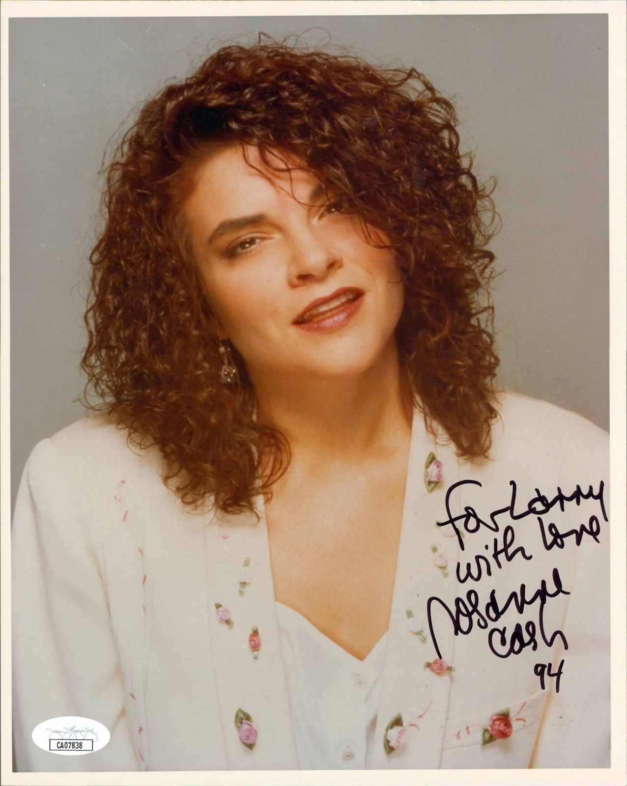 Rosanne Cash — Rosanne Cash Country Musician "Larry With Love" Signed 8x10 Photo JSA #CA07838