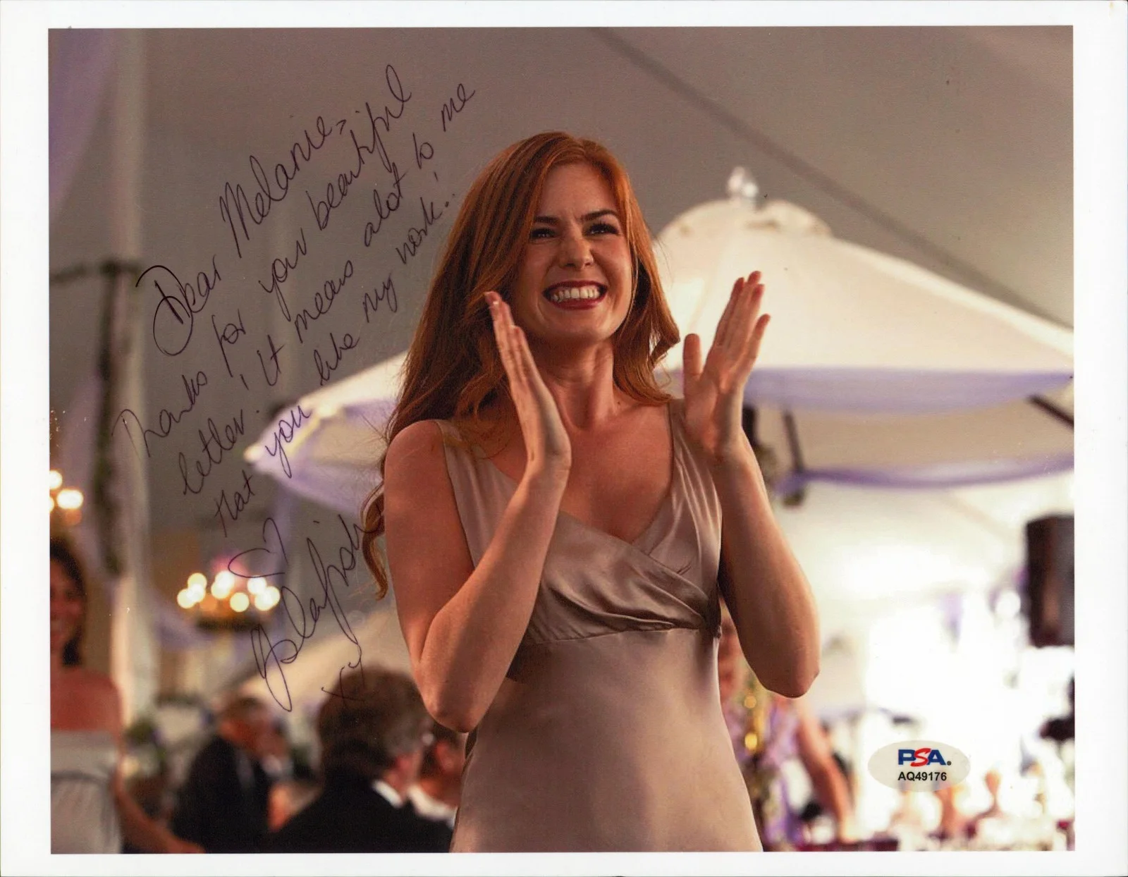 Isla Fisher — Isla Fisher Wedding Crashers "Thanks..." Signed 8.5x11 Photo PSA/DNA #AQ49176