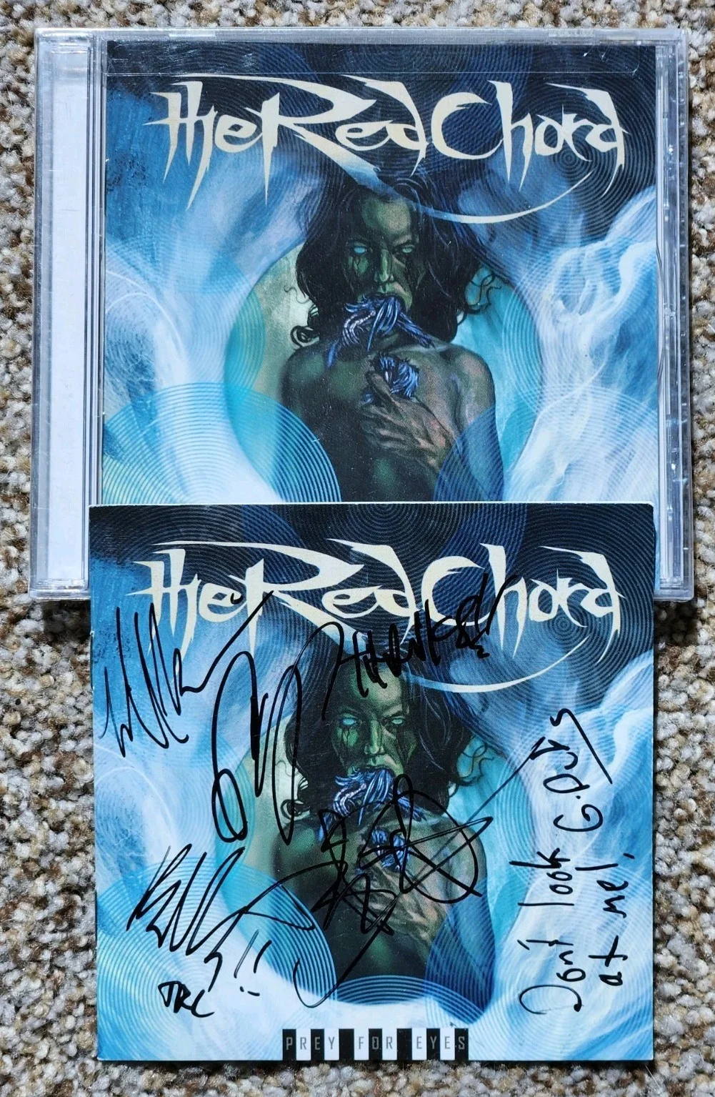 Rare Signed The Red Chord CD Prey For Eyes AUTOGRAPHED by Band New Sealed, image 2