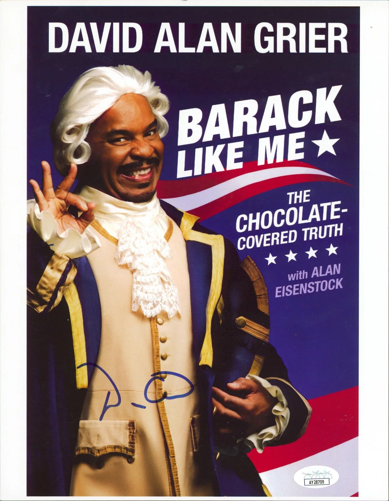 David Alan Grier — David Alan Grier Barack Like Me Signed 8.5x11 Vertical Photo JSA #AY28709