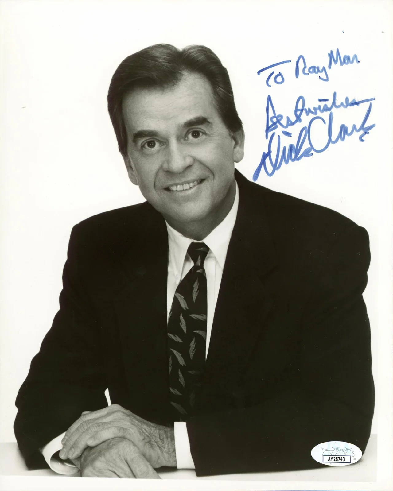Dick Clark — Dick Clark American Bandstand "Best Wishes" Signed 8x10 Photo JSA #AY28743