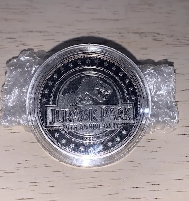 Number 3! Jurassic Park T Rex 25th Anniversary Limited Edition Coin Iron Gut, image 2