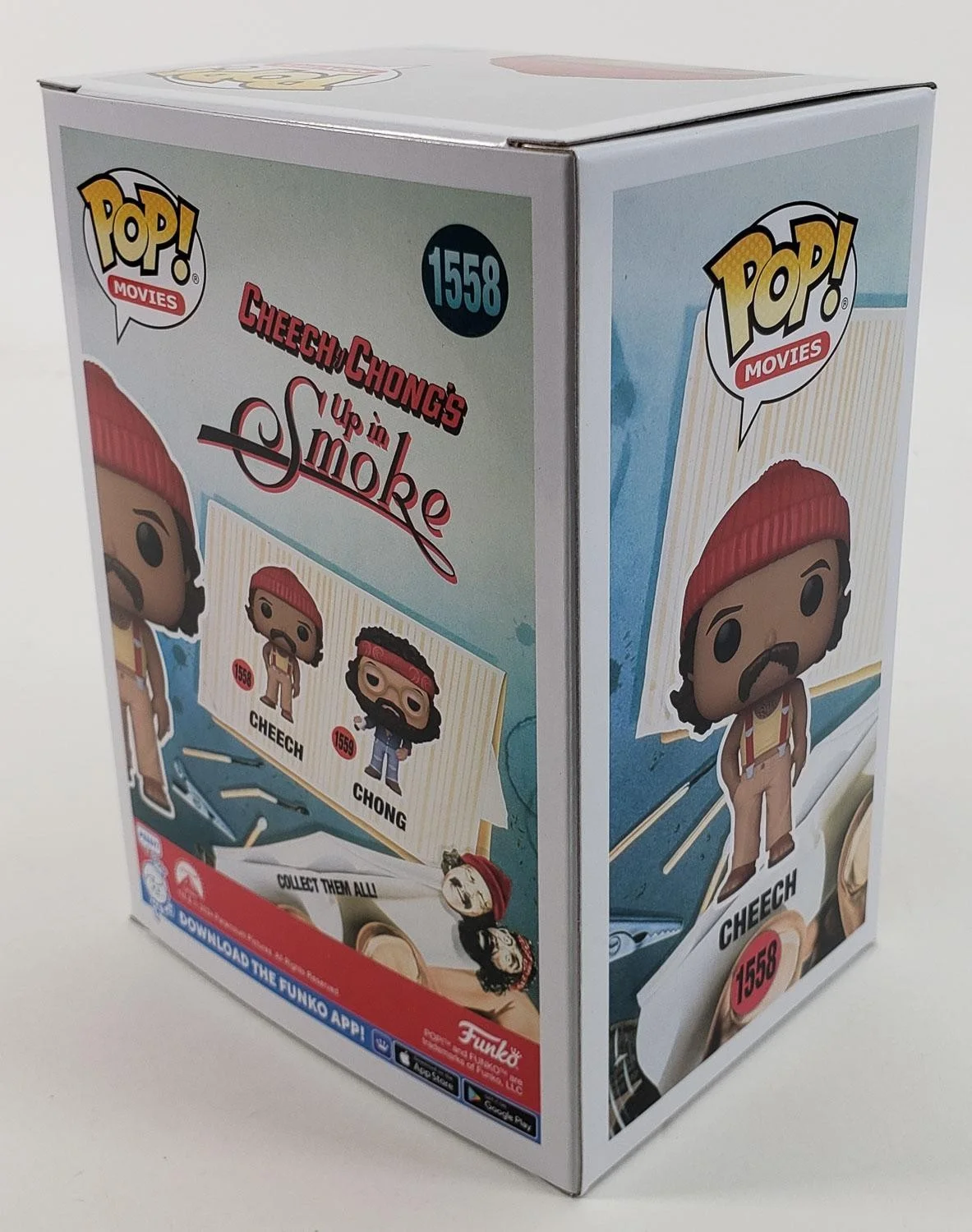 Cheech Marin — CHEECH MARIN SIGNED FUNKO POP CHEECH & CHONG UP IN SMOKE #1558 (Beckett COA), image 4