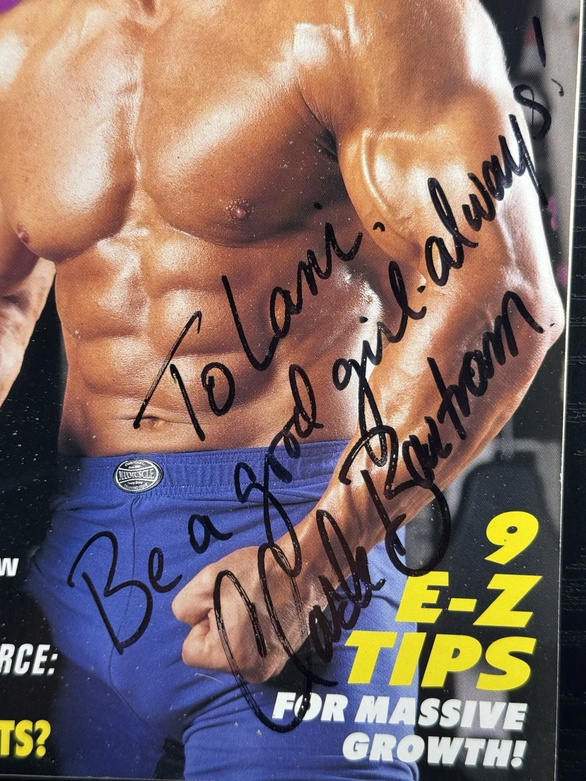 Clark Bartram — Clark Bartram Signed Autographed Bodybuilding Magazine Movies TV Fitness Star, изображение 2