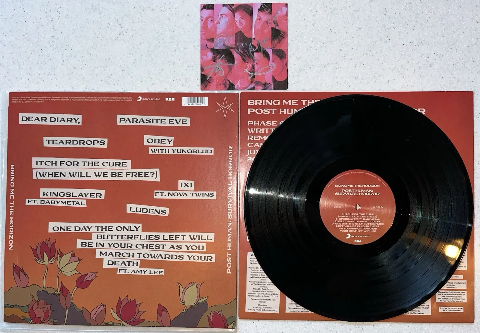 Bring Me The Horizon Post Human: Survival Horror Vinyl LP Signed Autographed NM, изображение 3