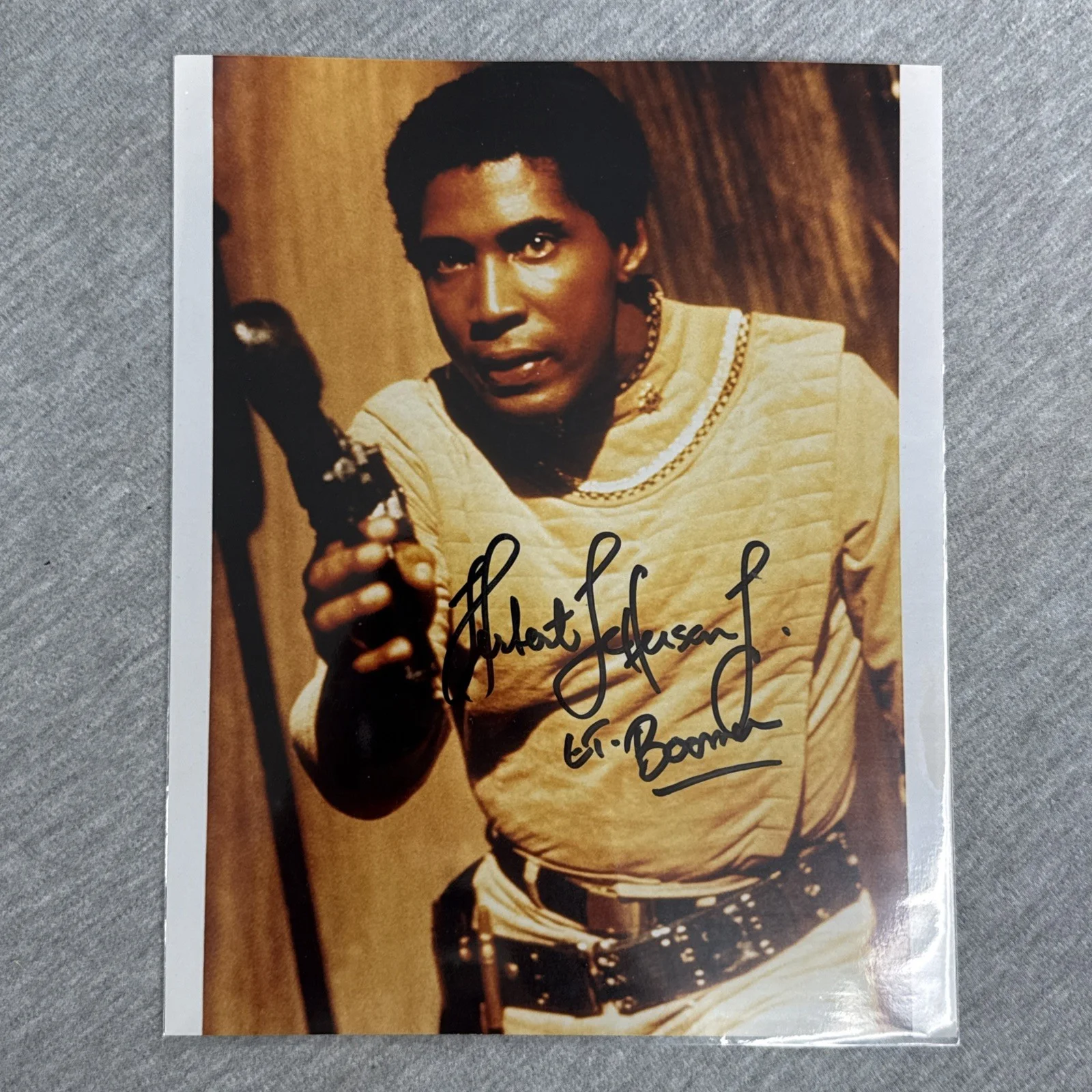 Herbert Jefferson Jr — Herbert Jefferson Jr. Lieutenant Boomer Battlestar Galactica Signed 8x10