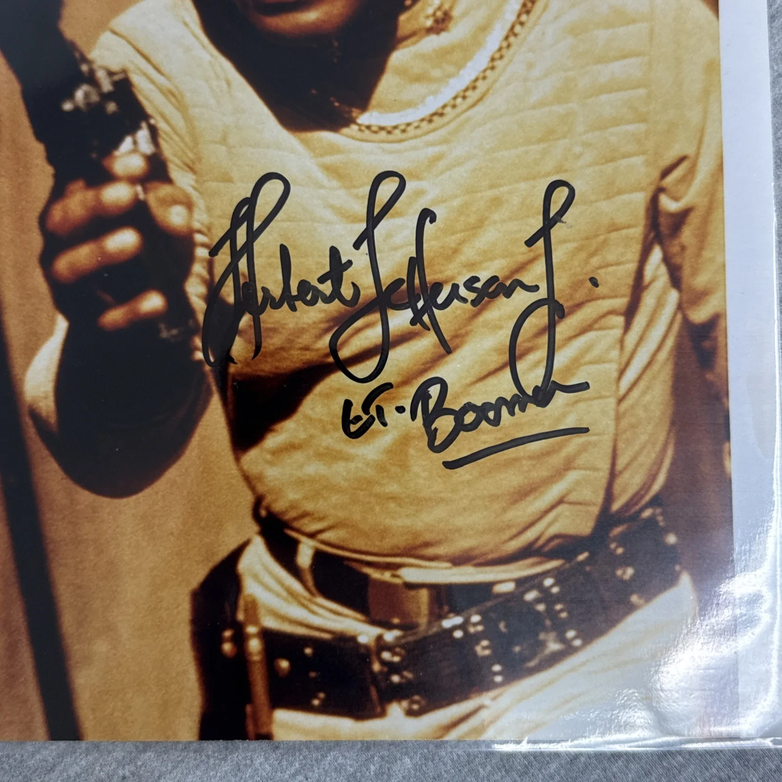 Herbert Jefferson Jr — Herbert Jefferson Jr. Lieutenant Boomer Battlestar Galactica Signed 8x10, image 2
