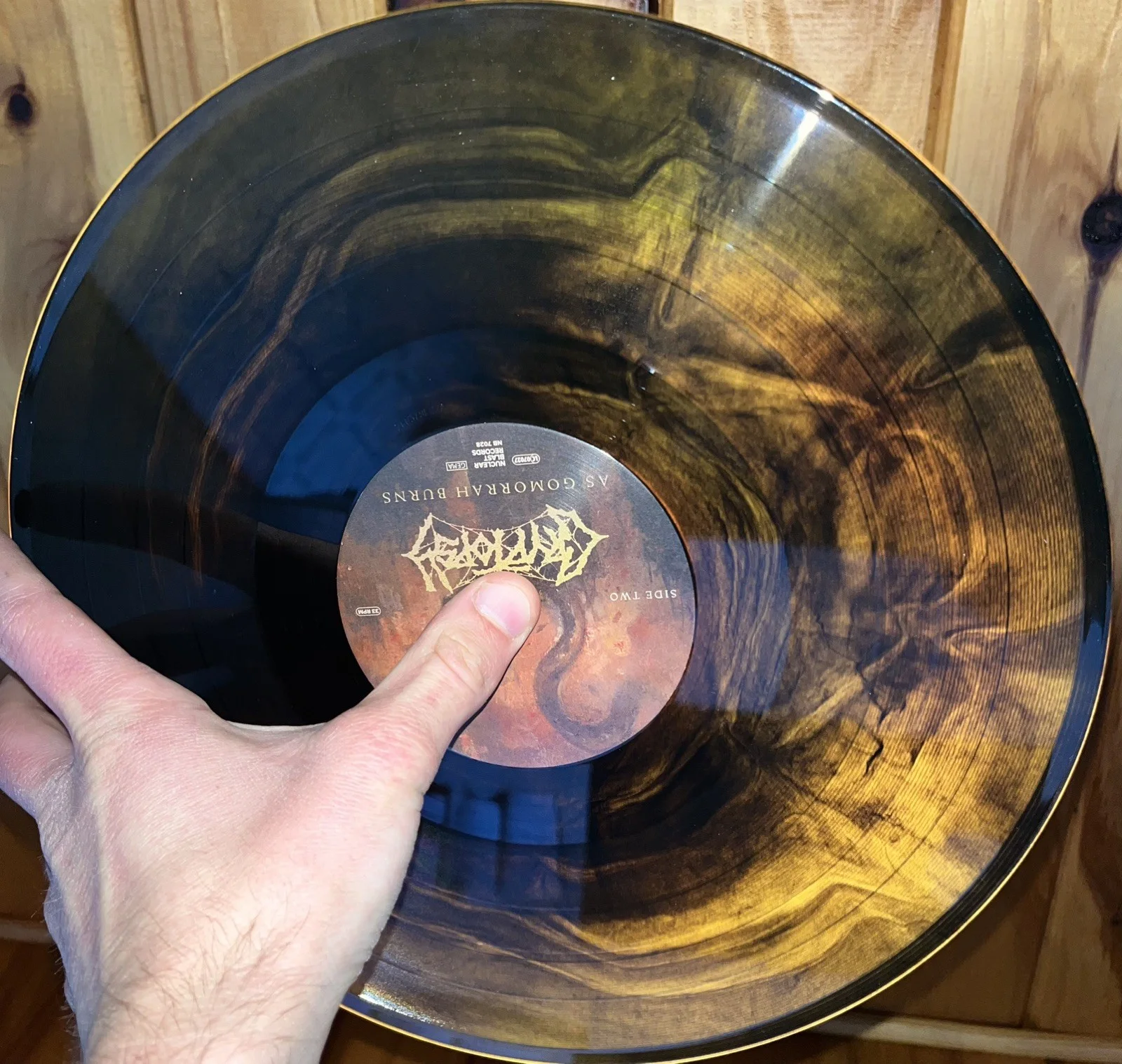 Cryptopsy As Gomorrah Burns Signed Autographed Vinyl Record LP Gold Galaxy NM, image 3