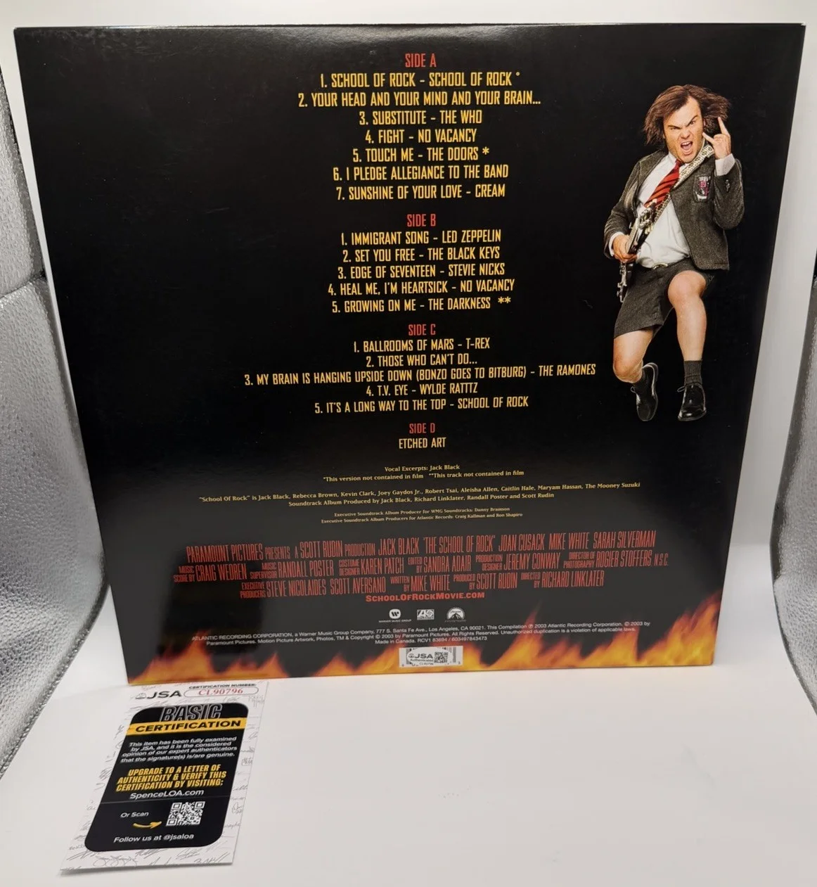 JACK BLACK SIGNED AUTOGRAPHED SCHOOL OF ROCK SOUNDTRACK VINYL ALBUM JSA COA RARE, изображение 3