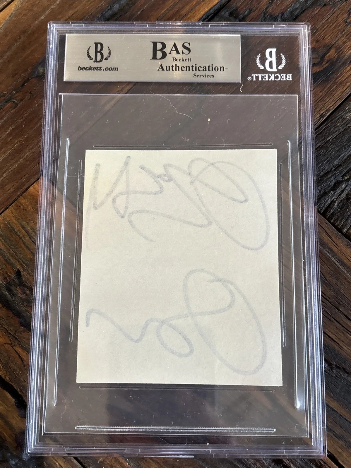 Ozzy Osbourne BLACK SABBATH Signed Autographed Cut BAS Beckett Slab Authentic, image 2