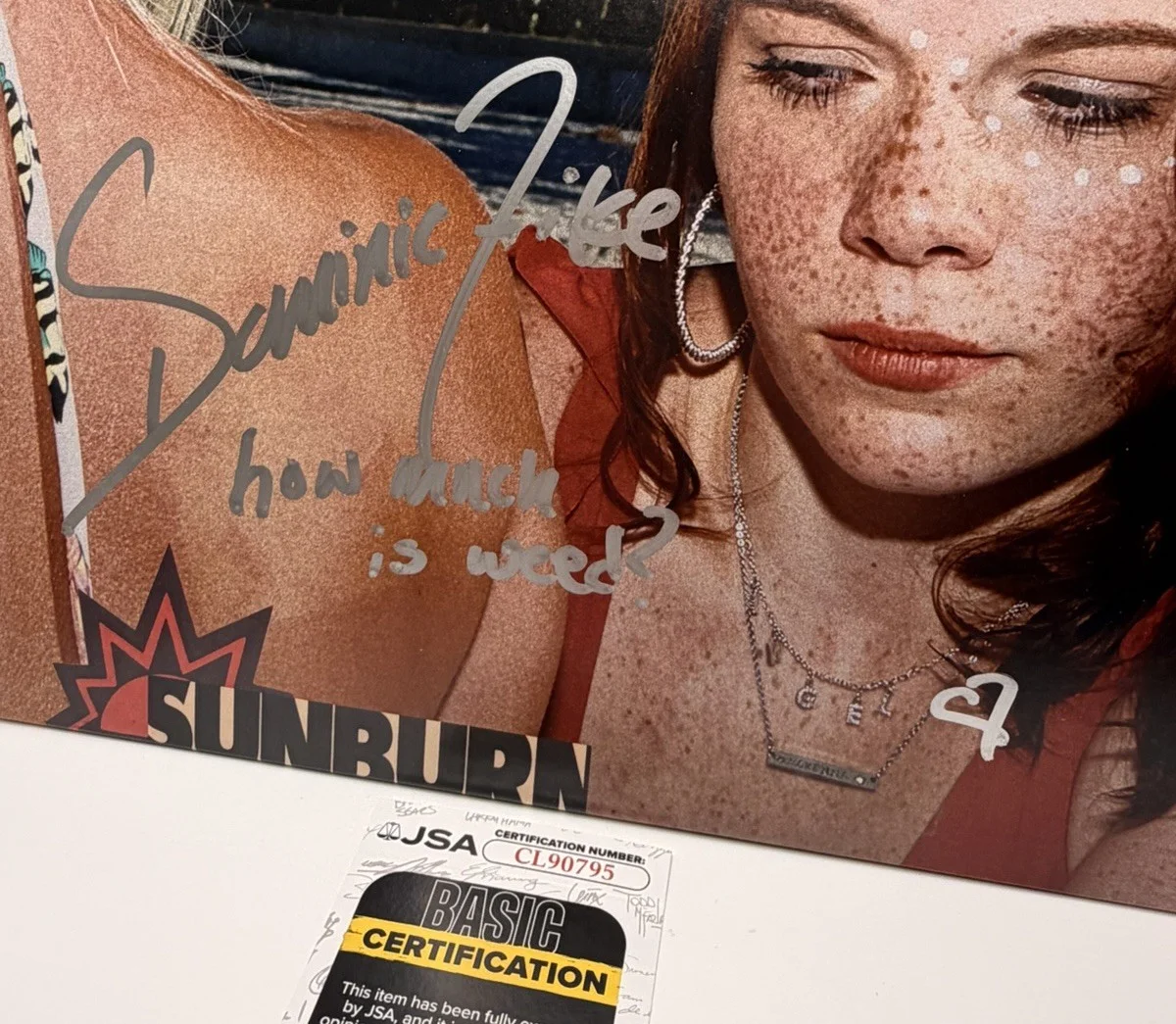 Dominic Fike Signed Autographed Vinyl LP “Sunburn” JSA COA “How Much Is Weed?”, изображение 2