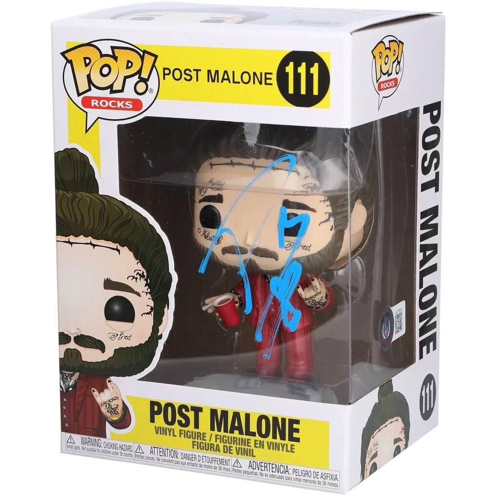 Post Malone Signed Funko Pop Autograph BAS COA 111, image 2