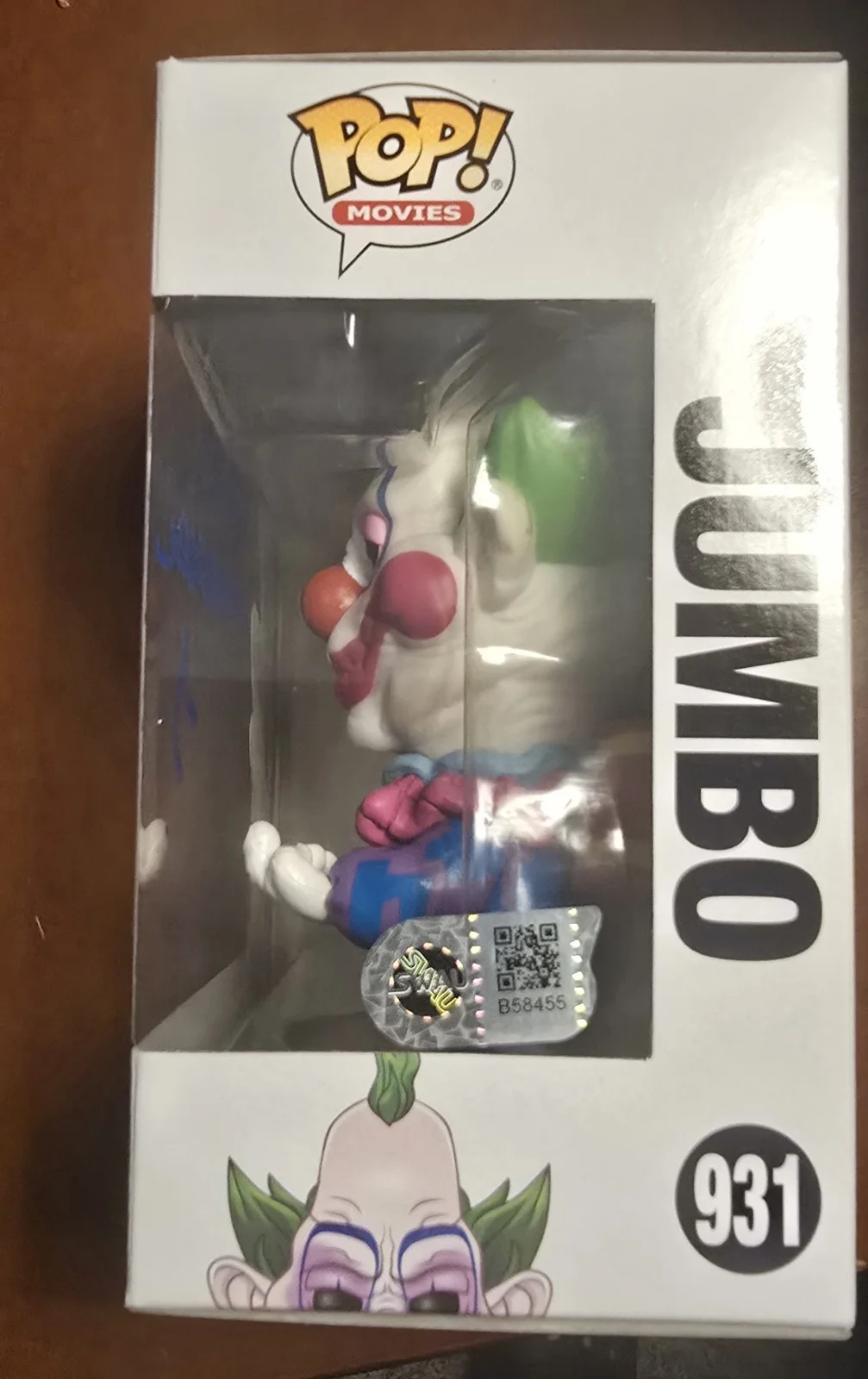 JOHN MASSARI — JOHN MASSARI SIGNED KILLER KLOWNS FROM OUTER SPACE JUMBO FUNKO POP 931 SWAU COA, изображение 2