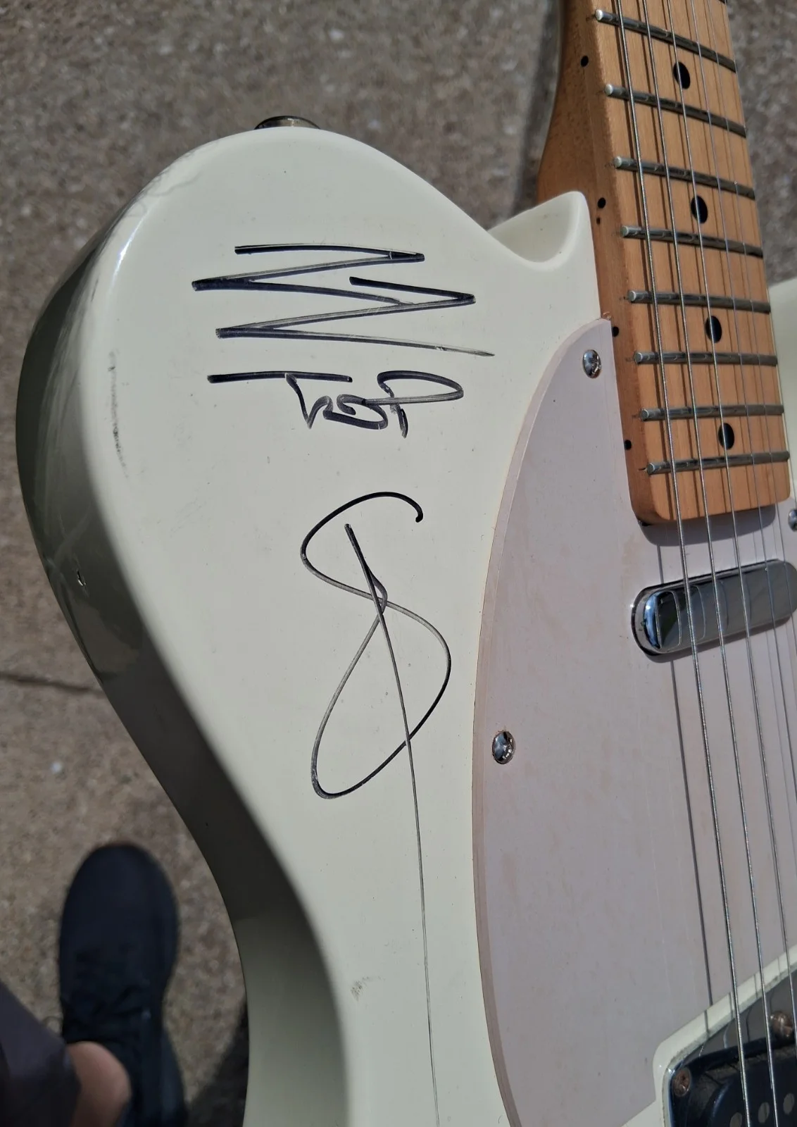 Autographed ZZ Top Billy Gibbons, Dusty Hill & Frank Beard Squire Tele 2009, изображение 3
