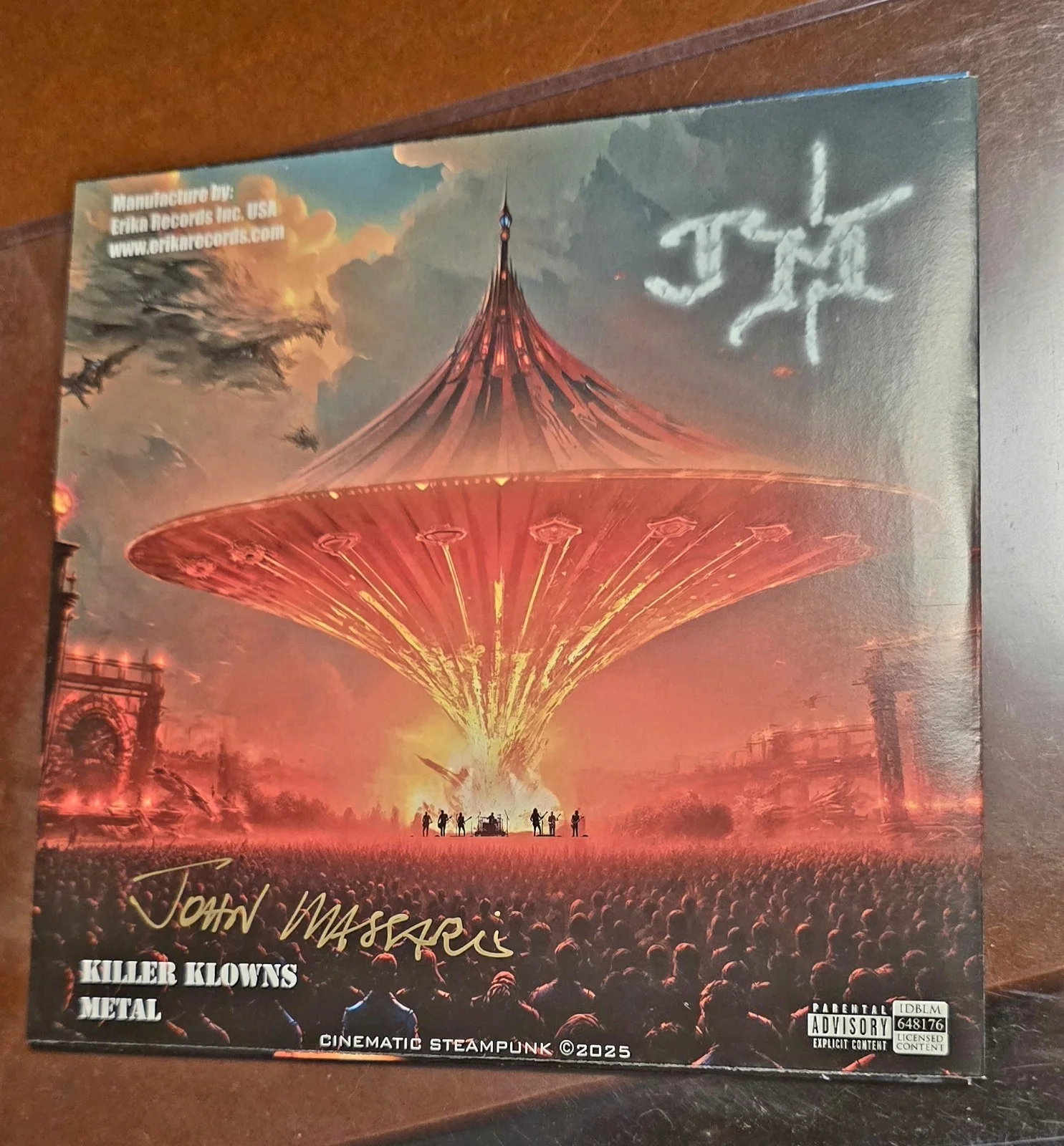 JOHN MASSARI — JOHN MASSARI Double SIGNED KILLER KLOWNS FROM OUTER SPACE Record SWAU COA, image 3