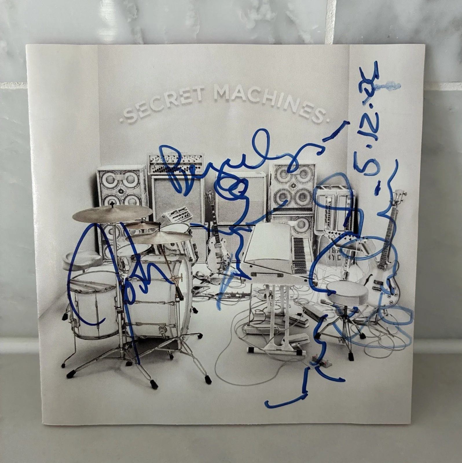 Secret Machines Autographed CD Brandon Curtis, Josh Garza and Benjamin Curtis, изображение 2