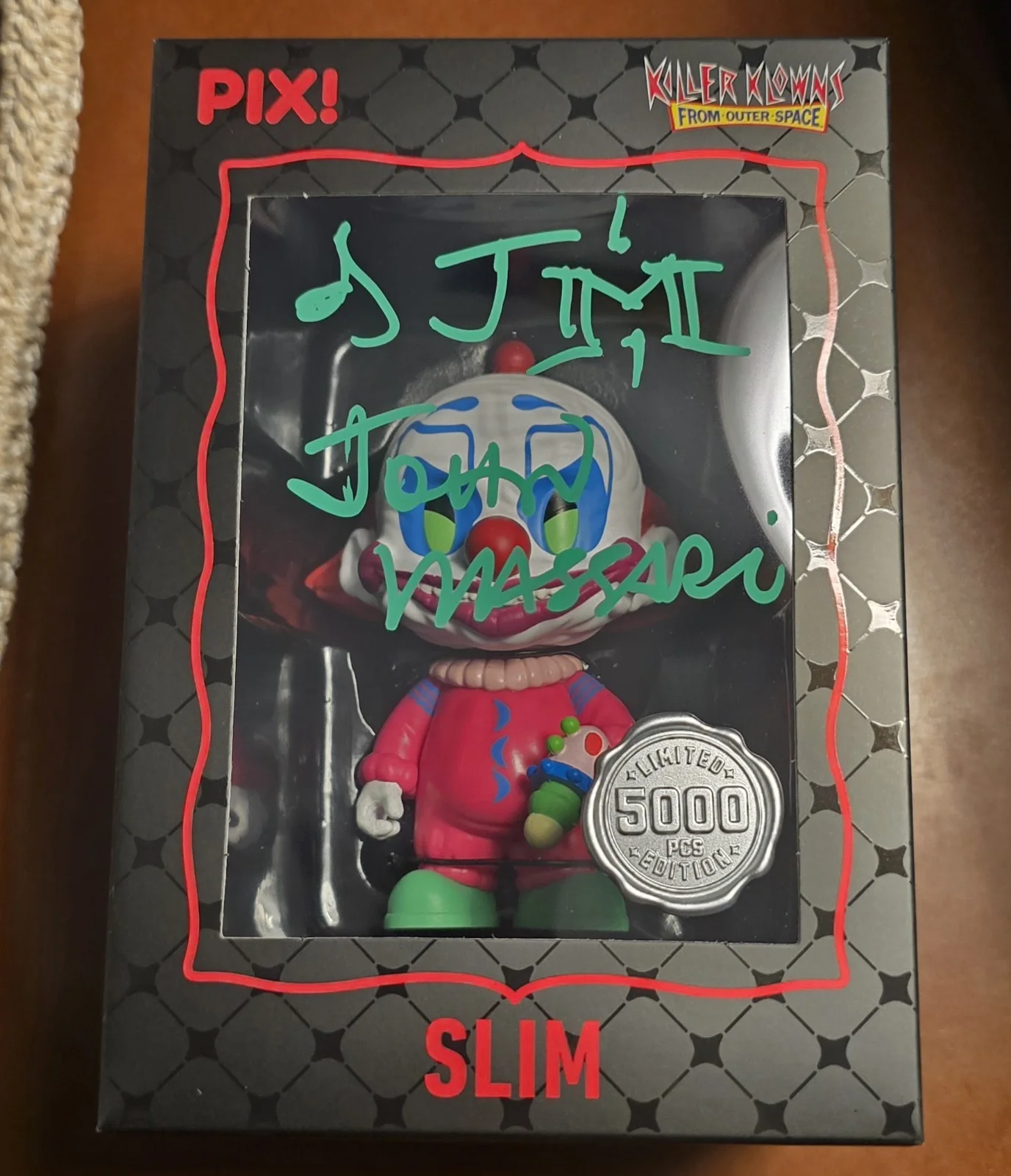 JOHN MASSARI — JOHN MASSARI SIGNED KILLER KLOWNS FROM OUTER SPACE Slim Thrilljoy SWAU Not Funko, image 2