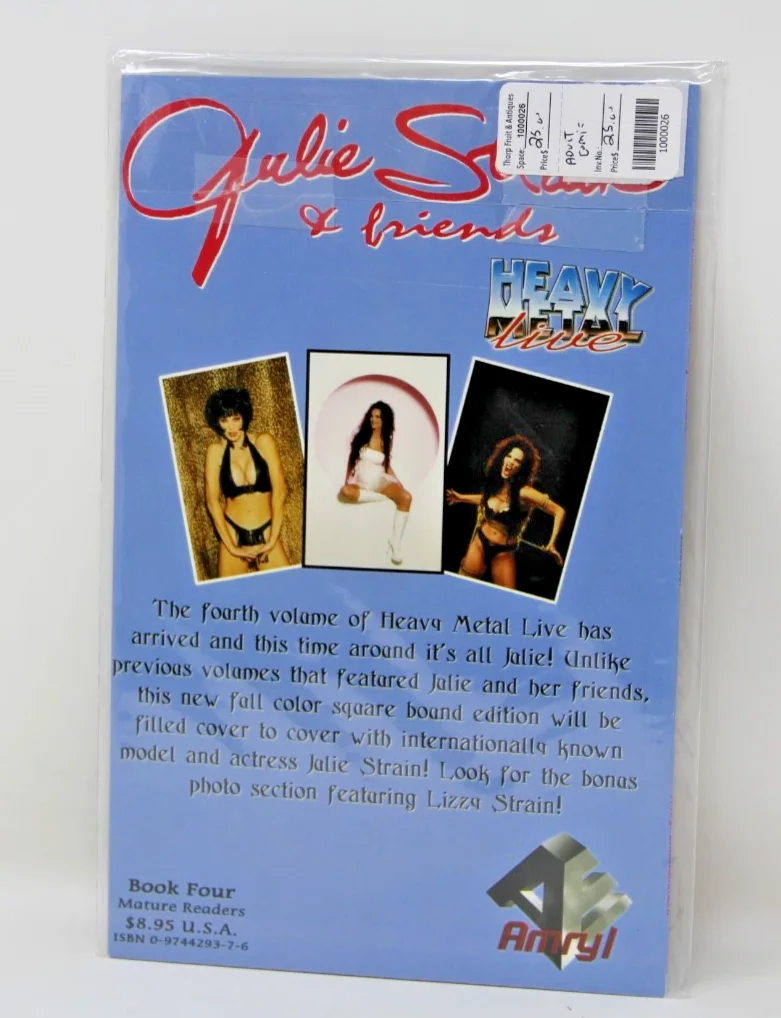 Julie Strain & Friends Heavy Metal Live Book FOUR #4 2003 Tour Edition NUDE Rare, изображение 5