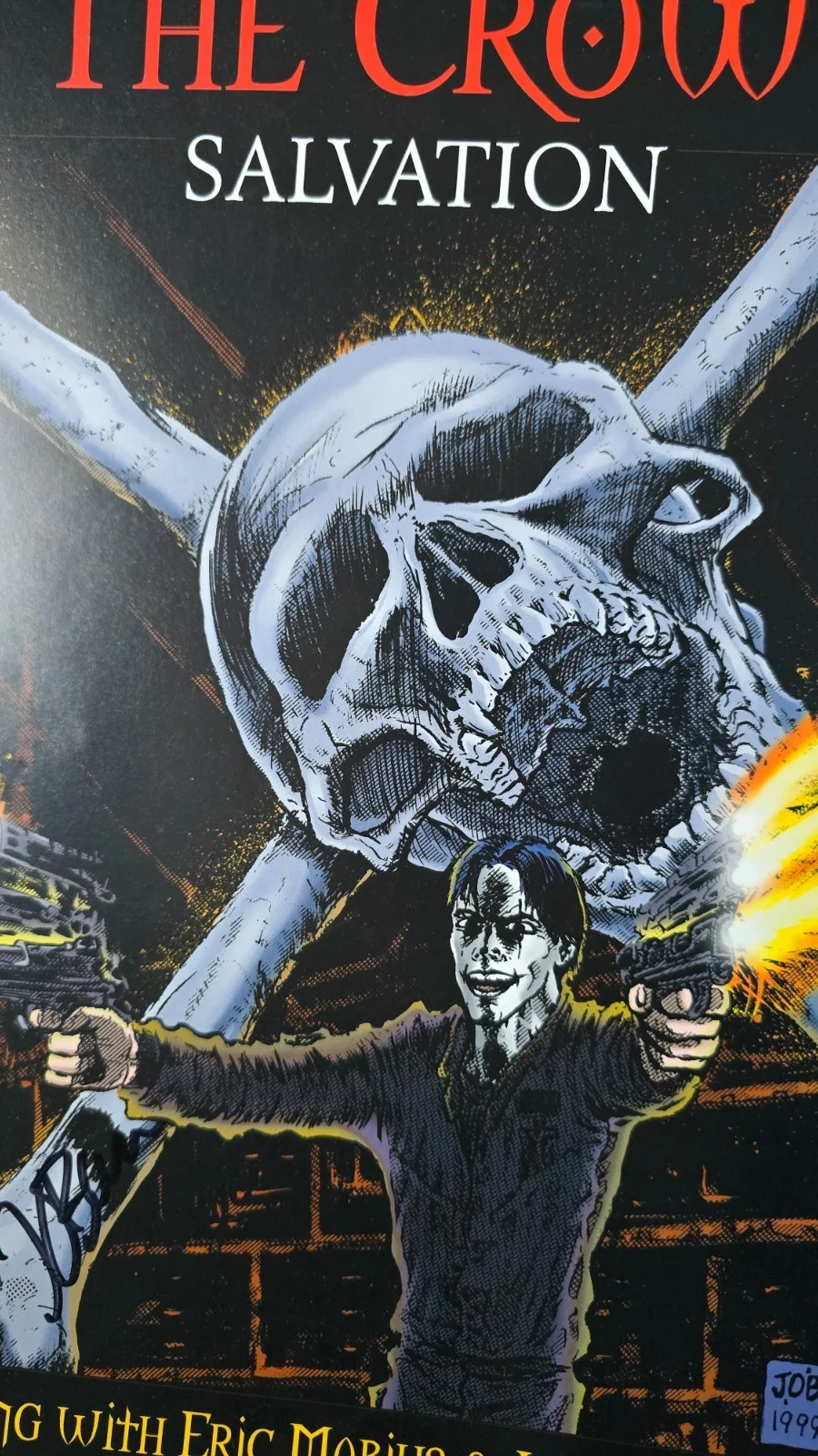 james o'barr — THE CROW 3 SALVATION 2000 SIGNED JAMES O'BARR DRAGON CON PROMO MINI POSTER