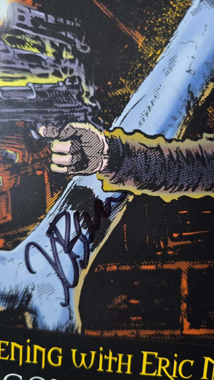 james o'barr — THE CROW 3 SALVATION 2000 SIGNED JAMES O'BARR DRAGON CON PROMO MINI POSTER, изображение 4
