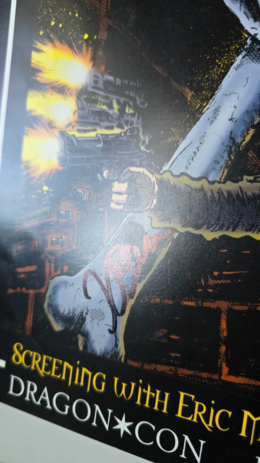 james o'barr — THE CROW 3 SALVATION 2000 SIGNED JAMES O'BARR DRAGON CON PROMO MINI POSTER, изображение 5