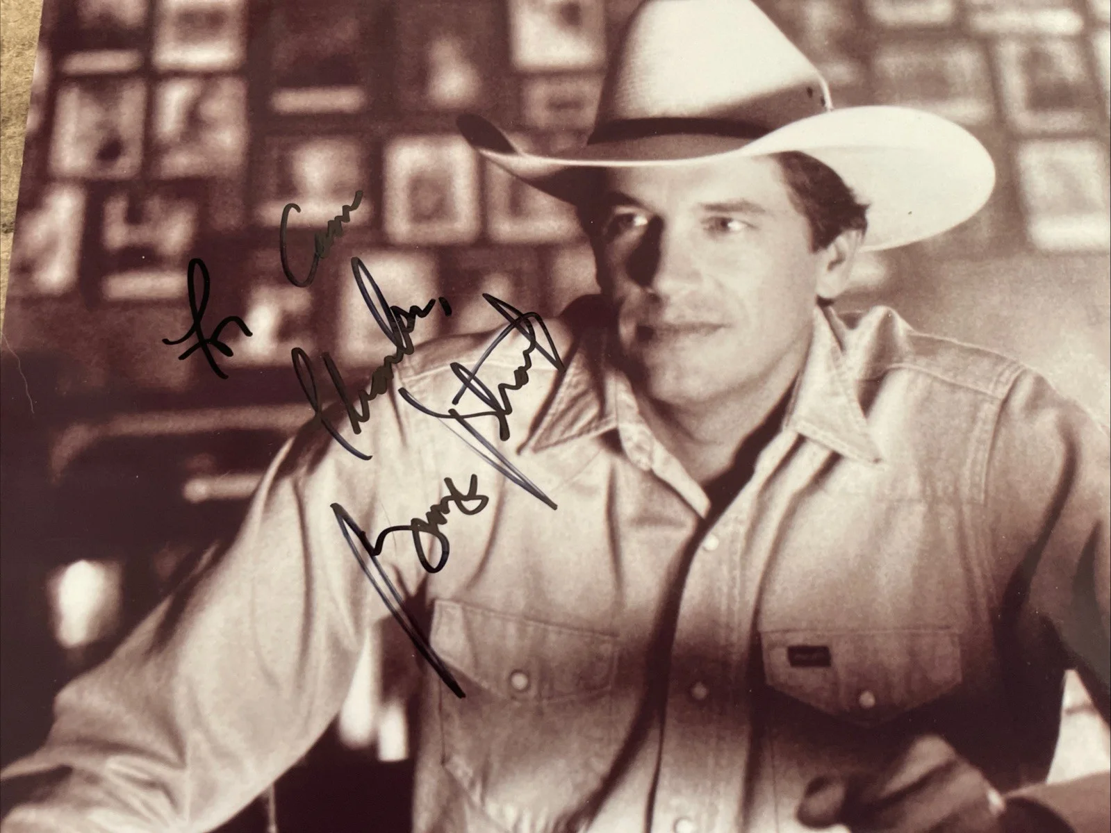 George Strait Rare! signed country legend 8x10 photo NO COA. Inscribed To Cam, изображение 2