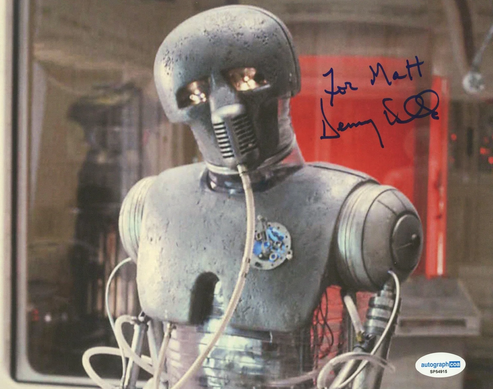 Denny Delk — Denny Delk "Star Wars: Empire Strikes Back" SIGNED '21-B' 8x10 Photo 'To Matt', изображение 2
