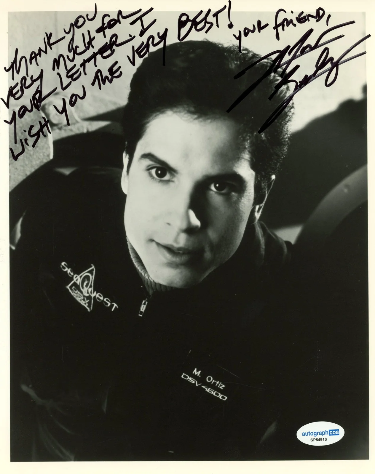 Marco Sanchez — Marco Sanchez "SeaQuest 2032" AUTOGRAPH Signed 'Miguel Ortiz' 8x10 Photo ACOA, изображение 2