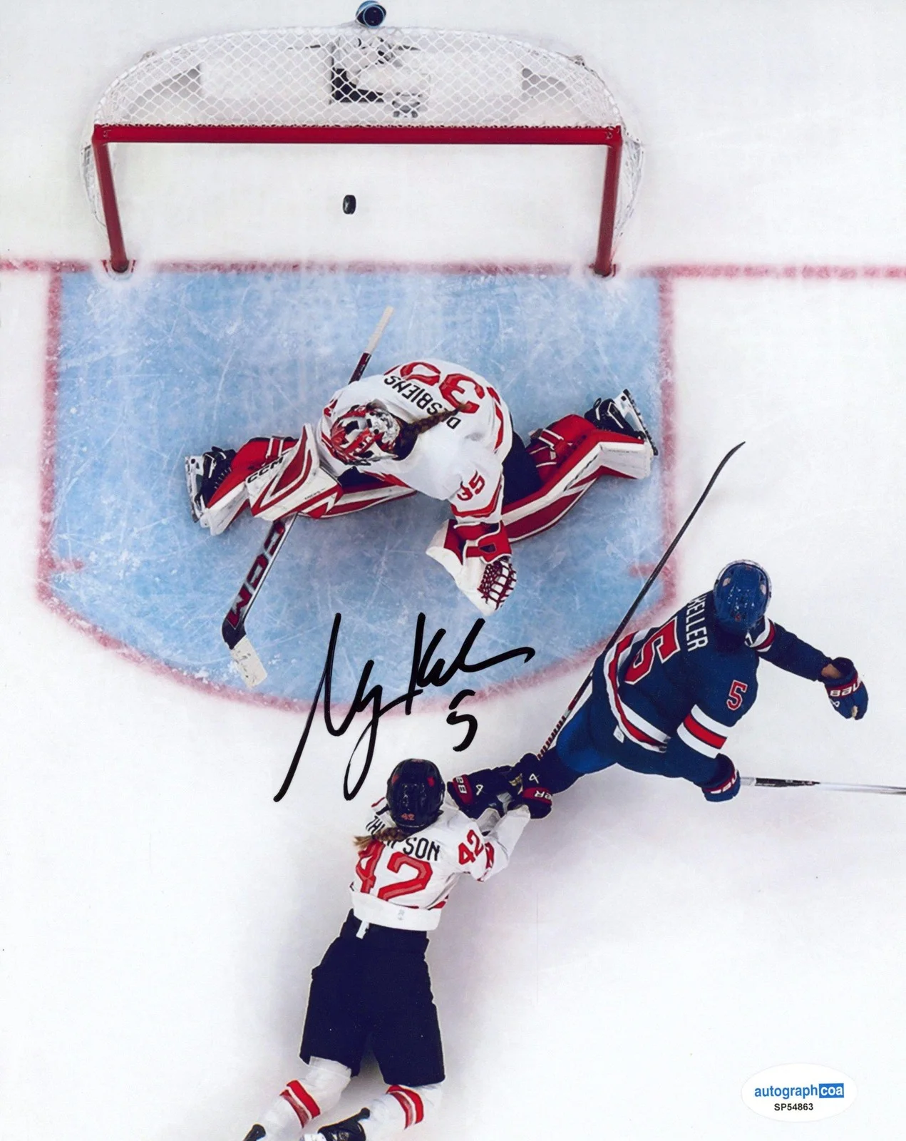 Megan Keller — Megan Keller AUTOGRAPH Signed USA Hockey Olympics Gold 8x10 Photo ACOA, изображение 2