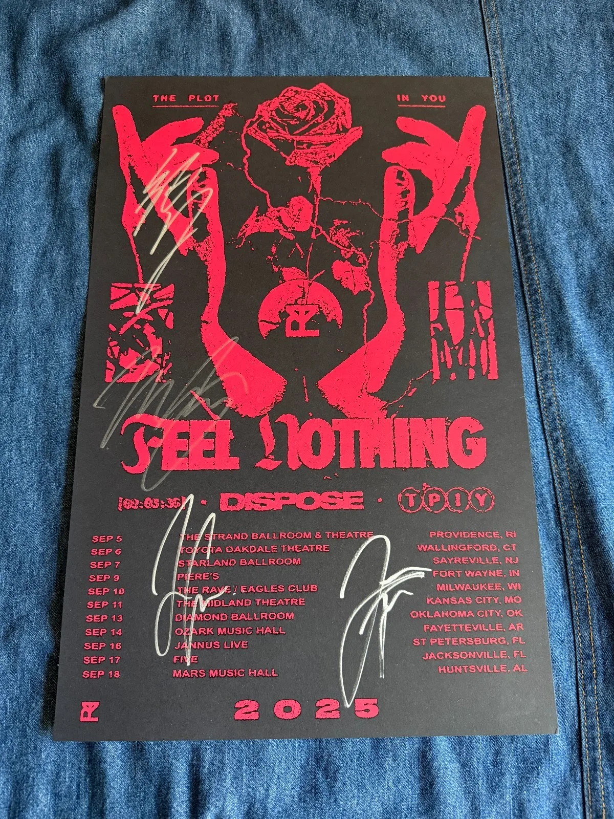 The Plot In You Signed Dispose Tour Poster 2025, image 3
