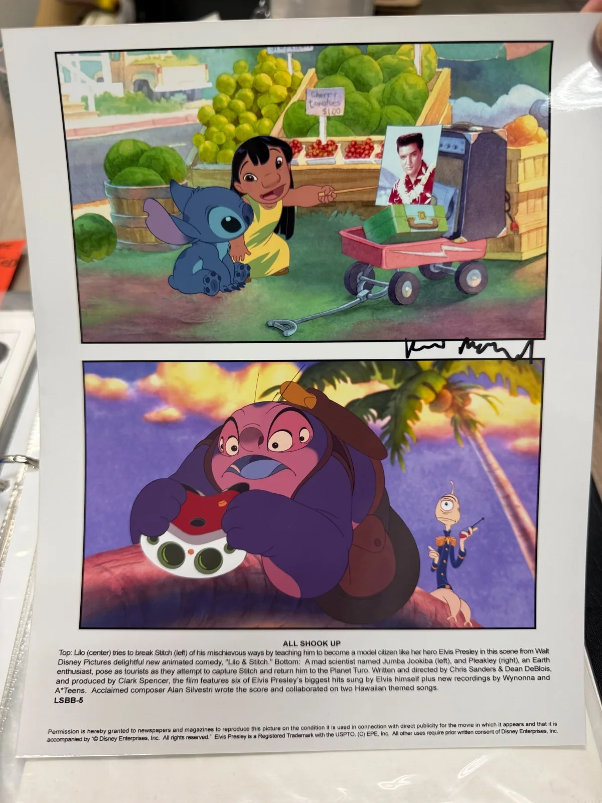 Kevin McDonald — Kevin McDonald "Lilo & Stitch" AUTOGRAPH Signed 8x10 Photo NO COA
