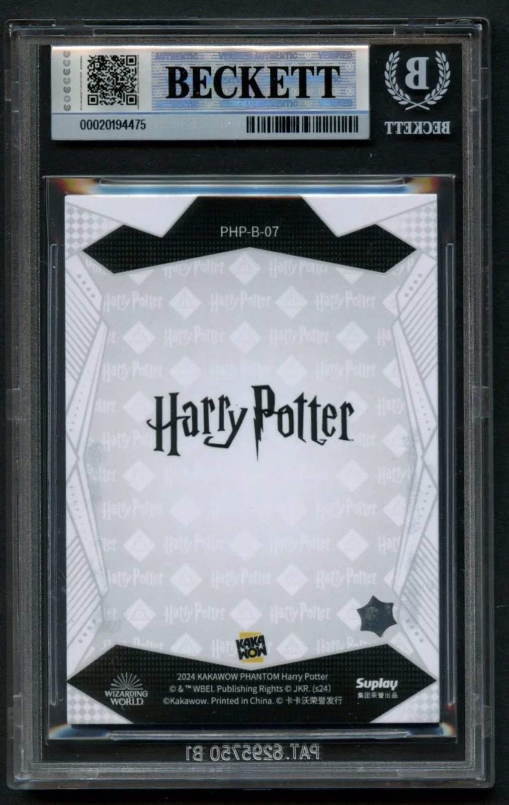 Maggie Smith signed autograph Harry Potter McGonagall Custom Cut Card BAS Slab, image 2