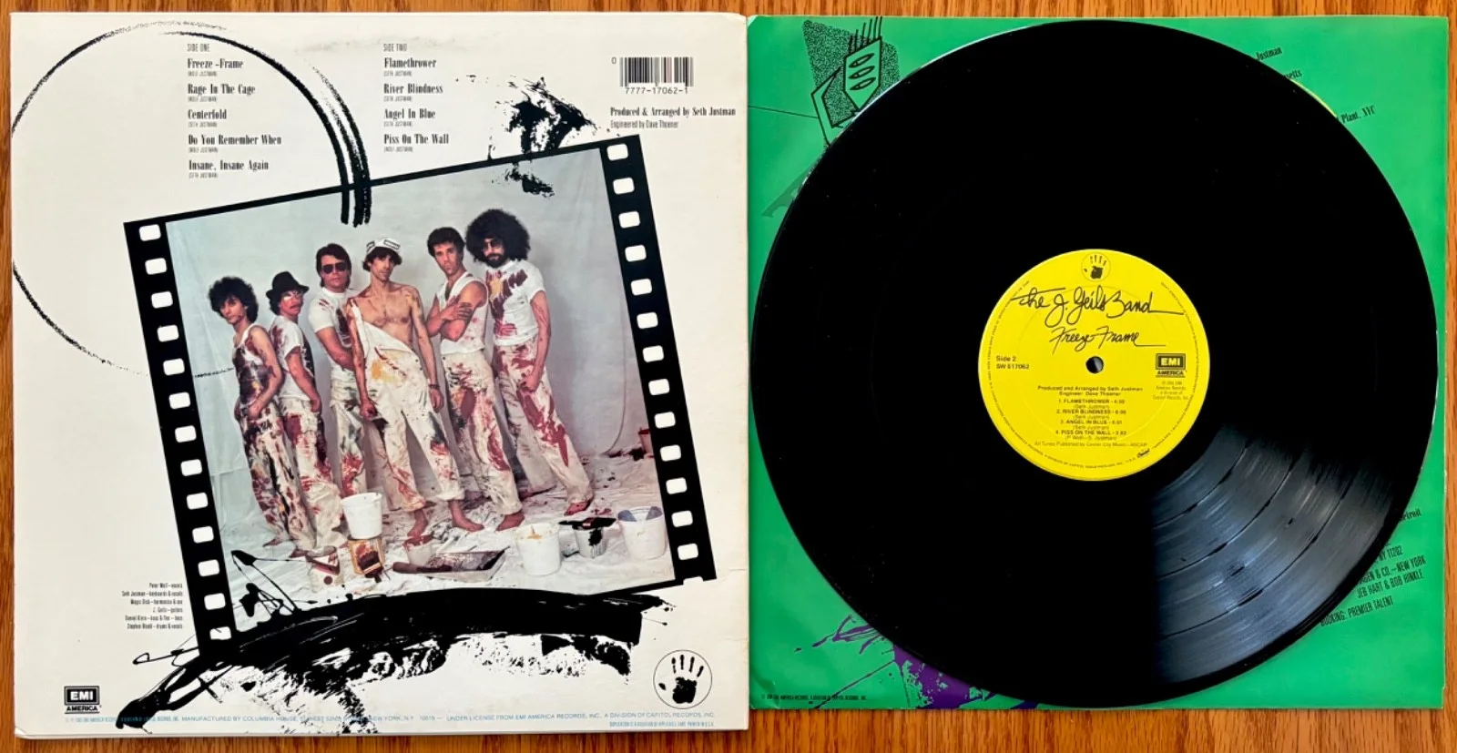 THE J. GEILS BAND - Signed FREEZE FRAME Album~EMI #SW 517062 - Near Mint!, изображение 2