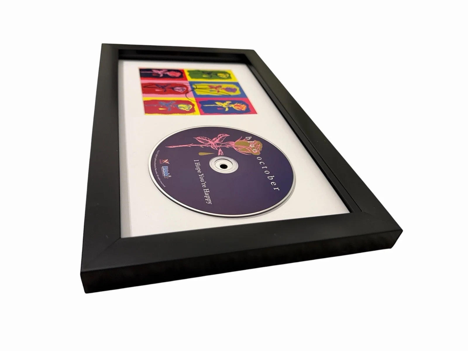 BLUE OCTOBER JUSTIN FURSTENFELD SIGNED AUTOGRAPH I HOPE YOU’RE HAPPY FRAMED CD, изображение 3