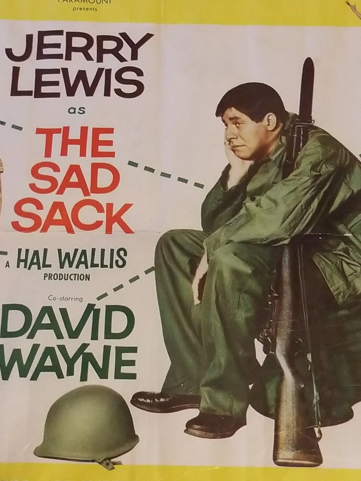 Original 1958 JERRY LEWIS Hand Signed "The Sad Sack" 22x28 "B" Movie Poster, изображение 3