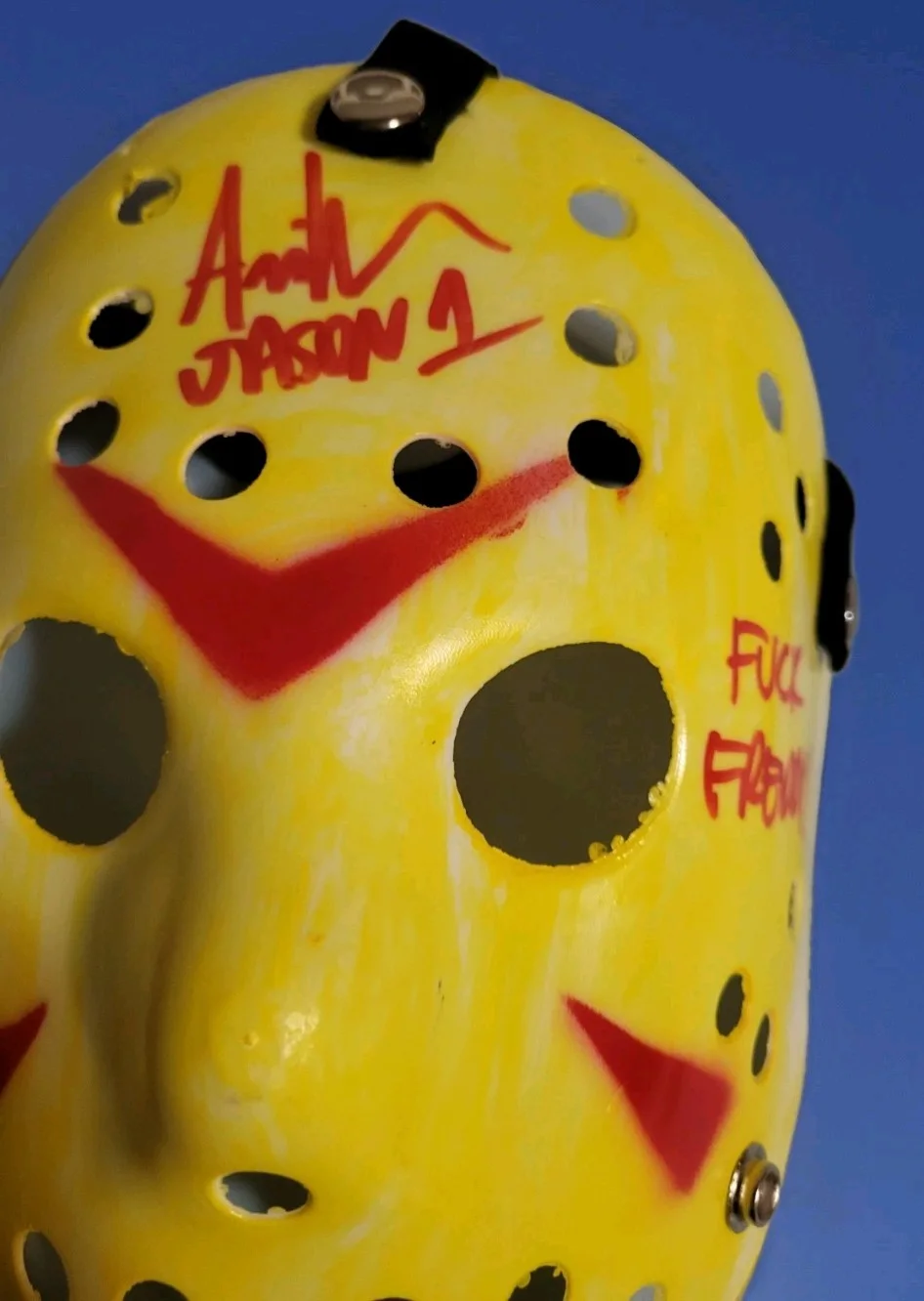 Ari Lehman - Jason #1 — Ari Lehman Friday The 13th Signed Jason Mask w/ 146 Kills F**k Freddy 3x Scripts, изображение 2