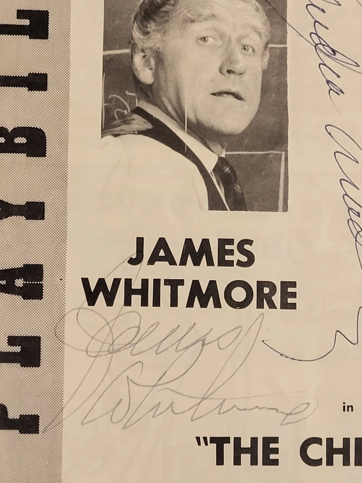 Audra Lindsey, James Whitmore — 1969 Signed Audra Lindley & James Whitmore CHIC LIFE" Theater Playbill Mrs Roper, image 4