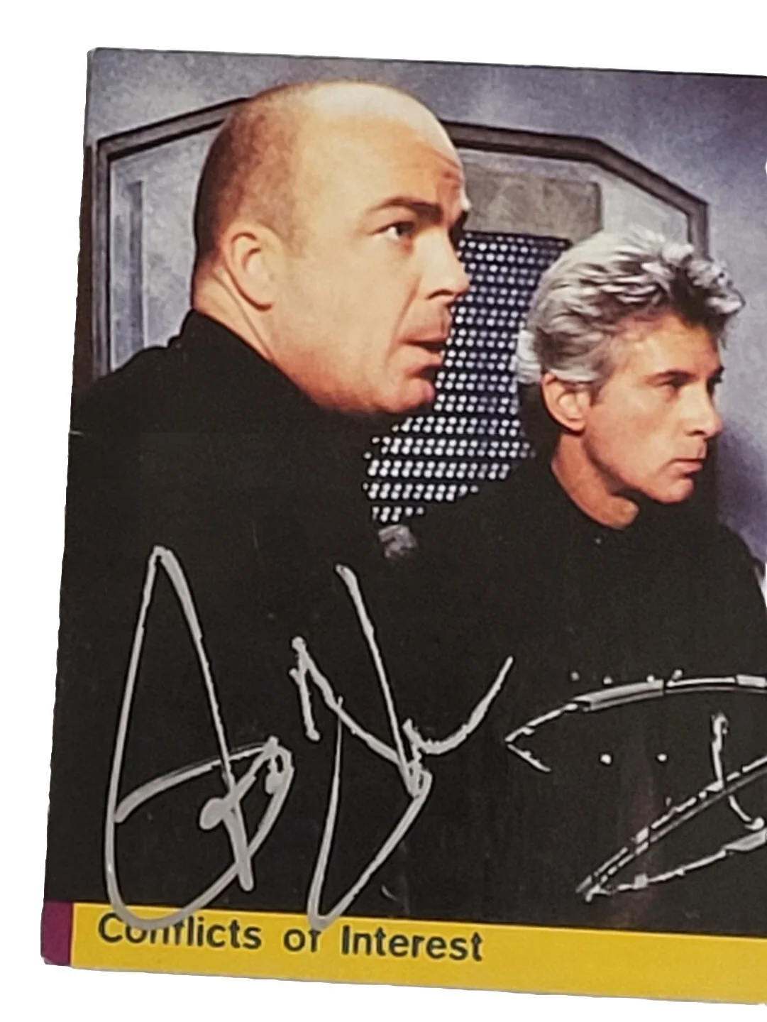 Jerry Doyle — 2x Signed 1998 Skybox Card Jerry Doyle & Denise Gentile Babylon 5 Garibaldi, изображение 2